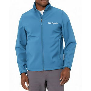 Fournisseur direct d'usine Veste softshell d'hiver pour homme 2025 Nouvelle mode Vêtements de sport Course à pied Léger Extérieur Col montant Devant - Product Image 1