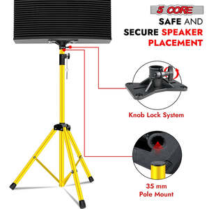 5 Core Speaker Stand <b>Tripod</b> Heavy Duty Adjustable 72" Universal Mount for PA DJ Studio w Bag - Product Image 4
