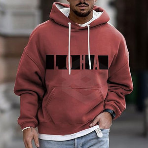 Sudadera con Capucha Extra Grande para Hombre, Invierno, Impresión Digital Sólida, ODM, 100% Algodón Orgánico, Alta Calidad, Opciones Personalizadas, Venta al Por Mayor - Product Image 5