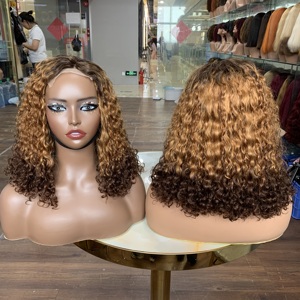 <b>Short</b> Fashion Luxury Curl <b>Wig</b>, 4x4 Lace 14 Inch Vietnamese SDD Hair, Breathable Wear, Plenty Of Color Choices For Ladies - Product Image 1