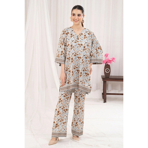 Ventes chaudes Salwar Kameez personnalisable à manches longues pour femmes Imprimé Léger Confortable Costume 2 pièces Designer Toutes saisons - Product Image 1