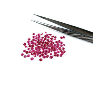Natural Burma Ruby Loose Gemstone Untreated Diamond Cut <b>Rounds</b> 3mm Brilliant <b>Cushion</b> Marquise Cut 8mm Height Heat-treated - Product Image 1