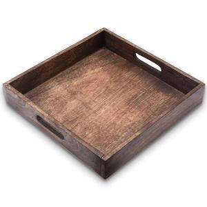 Bandeja Rectangular de diseño elegante hecha a mano, tamaño personalizado, madera de mango, característica única para el hogar, ecológica - Product Image 4