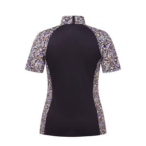 Confortable élégant dames spectacle équestre chemise à manches courtes respirant haut d'équitation Performance équitation chemises - Product Image 2