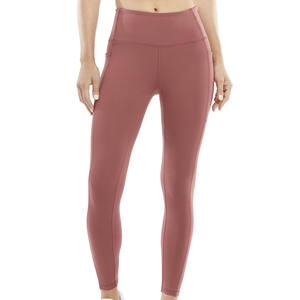 2024 nuevas mallas deportivas de cintura alta para mujer hechas a medida de Color sólido con logotipo hecho en Pakistán para uso en el gimnasio - Product Image 4