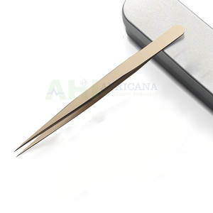 Pince à épiler en acier inoxydable de haute qualité, plaquée or, durable, prise parfaite - Product Image 3