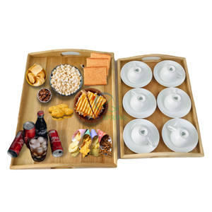 Plateau de service rectangulaire en bois écologique de qualité supérieure, articles de cuisine modernes et luxueux, fabriqués à la main au Vietnam - Product Image 4