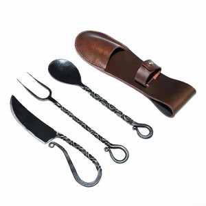 Ensemble de couverts vintage noirs en métal de haute qualité pour restaurant hôtel usage domestique à prix abordable - Product Image 4