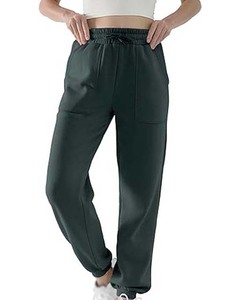 Utilitaire tissé en gros tissu de nylon extensible de qualité supérieure 85% polyamide 15% élasthanne pantalon droit jambe large pantalon cargo pour femmes - Product Image 2