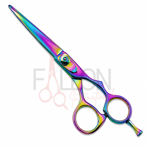 Ciseaux de coiffure professionnels Rainbow en acier inoxydable, ciseaux de salon de barbier, logo personnalisé, ciseaux de coiffure - Product Image 2