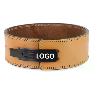 เข็มขัดยกน้ำหนักหนังวัวแบบปรับแต่งโลโก้ได้ - Product Image 5