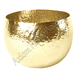 Axiom Home Accents Elegante Frutero de aluminio dorado negro Grabados hechos a mano Acabado brillante Desechable para uso alimentario - Product Image 5