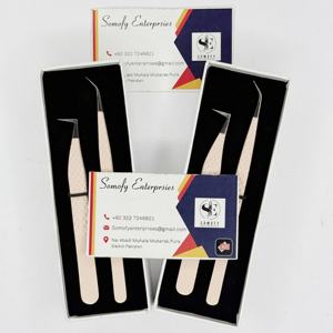 แหนบต่อขนตาสแตนเลสญี่ปุ่นแบบมืออาชีพ สีนู้ด ปลายไมโครไฟเบอร์ ยั่งยืน - Product Image 2