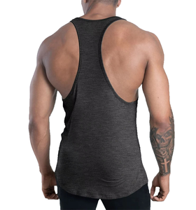 Débardeur de sport à séchage rapide, coupe athlétique, décontracté, pour homme, en coton tricoté et élasthanne, respirant, col rond, personnalisable - Product Image 2