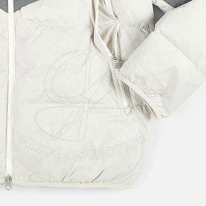 Hermosas chaquetas con capucha de burbujas de invierno para hombres con tela de lona de estilo callejero de manga larga de Pekín personalizada - Product Image 6