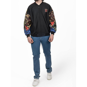 Chaqueta Bomber Unisex Casual de Corte Ajustado con Diseño de Parches en la Parte Delantera, Forro de Felpa de Seda/Algodón, Logotipo Personalizado - Product Image 6