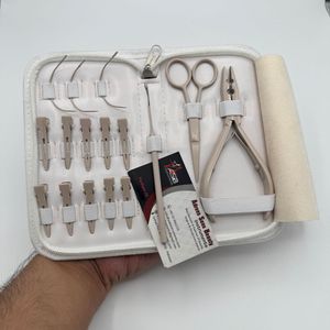 ชุดอุปกรณ์คีมสำหรับต่อผมทำจากสเตนเลสเกรดสำหรับการผ่าตัดเคลือบสีนู้ดพร้อมโลโก้ตามสั่ง - Product Image 6