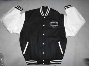 Blousons aviateur vintage en cuir d'hiver personnalisés pour hommes et femmes, avec patchs brodés d'équipe scolaire personnalisés, tissu en toile - Product Image 6