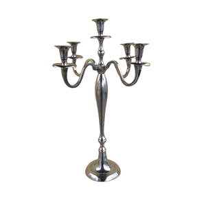 Candelabros de tamaño personalizado de primera calidad, candelabros de Color plateado de aluminio de diseño maravilloso para decoración de boda - Product Image 1