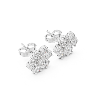 Pendientes de diamantes de corte redondo brillante de lujo, joyería elegante para mujer, perfecta para bodas, fiestas, regalos de lujo - Product Image 2