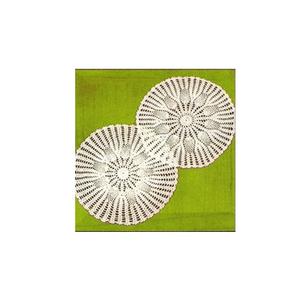 HAND MADE CROCHET ROUND <b>PLACEMATS</b> <b>WHITE</b> COLOUR CUSTOMISED COLOURS SIZES TO USE IN HOME HOTEL RESTAURANT WEDDING PARTIES - Product Image 1