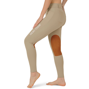 Nuevos pantalones de montar a caballo para niños con asiento completo, pantalones de silicona, medias extraíbles con bolsillos, mallas ecuestres para niñas - Product Image 2