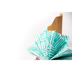 Tovaglioli con Stampa Tropicale Turchese 50x50cm Bambutex Naturale 200pz B2B - Product Image 2