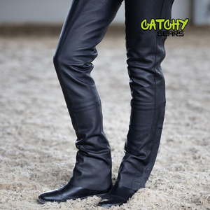 Chaps en cuir de Cowboy respirant à coupe réglable haute performance Western Riding Training and Competition Full Chaps pour unisexe - Product Image 4