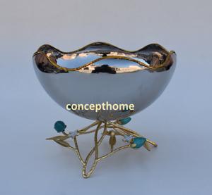 Silver Plated Stainless Steel Handmade Decorative <b>Bowl</b> Serving Food Fruit Classic <b>Bowl</b> - Product Image 4