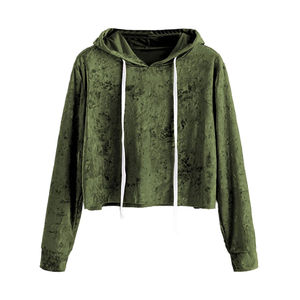 Sudadera con capucha holgada con estampado de letras para mujer, Sudadera con capucha informal para mujer, Sudadera con capucha de gran tamaño recortada para mujer - Product Image 4