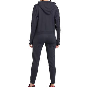 Survêtements d'hiver surdimensionnés pour femmes, ensemble 2 pièces, style streetwear décontracté, couleur unie, 100% coton molletonné respirant, nouveauté - Product Image 6