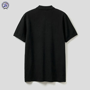 100% algodón de estilo sólido para hombre para polo con bordado informal de manga corta ropa de golf tacto formal hecho de tela de Jersey - Product Image 2