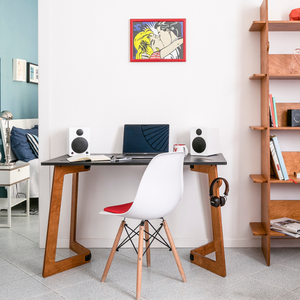 Esposit KRY-001-002 Design Italien Moderne Convertible Bureau Modulaire Bureau de Direction Tissu Bouleau Contreplaqué Valchromat Coloré Mdf - Product Image 6