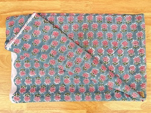 Wooden Block Technic Made Hand Block Print Fabric Cotton Natural Quilting Fabric Dressmacking Fabric - Product Image 3