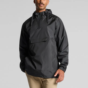 Veste à capuche coupe-vent d'extérieur manteau léger design en blocs de couleurs hydrofuge veste de sport pour hommes avec logo personnalisé - Product Image 5