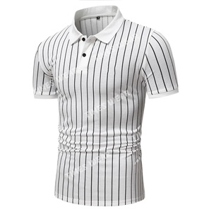 Respirant hommes confortable 100% coton Slim Fit court-Golf pour polos décontracté solide impression Design Polo - Product Image 3