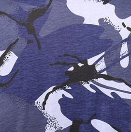 Camiseta de algodón 100% de camuflaje azul para hombre de la mejor calidad, camiseta informal de manga corta, técnica de lavado de gran tamaño, diseño en blanco fabricado - Product Image 4