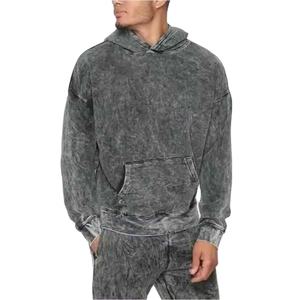 Trajes de sudor de lavado ácido Algodón Grueso Zip Up Flared Chándales completos Sudaderas con capucha y pantalones de chándal Conjuntos para hombres 2025 - Product Image 3