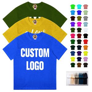 Camiseta extragrande de algodón 100% personalizada para hombres y mujeres Estilo básico con impresión digital Camiseta con logotipo de talla grande de alta calidad - Product Image 1