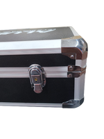 Boîte à outils personnalisée pour le transport de l'ensemble d'outils mallette portable en aluminium de couleur noire et insert en mousse noire
