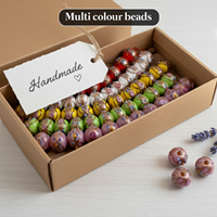 Perles en verre de cristal de 16 mm multicolores pour la fabrication de bijoux, la décoration, les travaux artisanaux, perles en vrac en boîte, forme irrégulière
