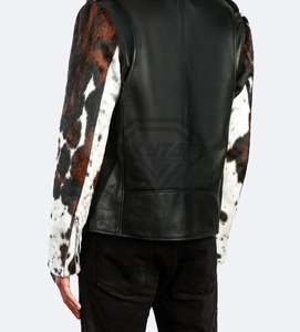 2025 Top vendeur Original veste de moto en cuir pour hommes lourd col montant hiver Design meilleure vente Style haute rue - Product Image 5