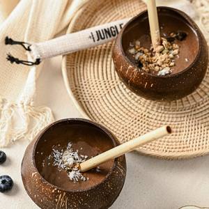 Tazas de aperitivo de cereales de cáscara de coco Compostable hechas a mano, ecológicas, logotipo personalizado grabado, taza FBA accepted - Product Image 5