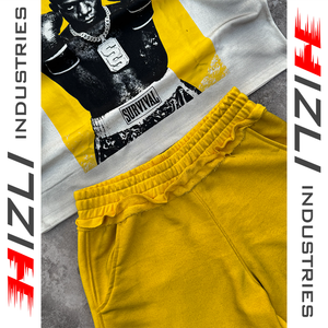 Ensemble short et t-shirt homme personnalisé à ourlet brut, motif délavé soleil, en coton imprimé sérigraphié, style streetwear, fabricant OEM ODM en gros - Product Image 2