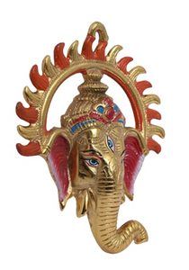 Moderno diseño Vertical de Metal de aluminio Ganesha Idol colgante de pared Mandir puerta decoración Diwali boda cumpleaños aniversario perfecto - Product Image 6