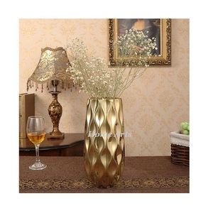 Jarrón de Metal hecho a mano de Color dorado y negro, maceta de flores artificiales de diferentes tamaños y formas con alta calidad - Product Image 2