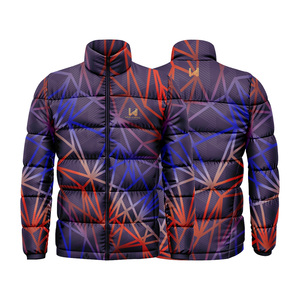 High Quality Unisex Lightweight Waterproof Formal Bomber Turtleneck Winter Quilted Puffer <b>Jacket</b> Custom <b>Heat</b> Transfer Printed - Product Image 6