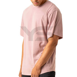 T-shirt décontracté pour hommes de haute qualité imprimé de logo personnalisé maillot de fitness à manches courtes en pur coton motif solide coupe surdimensionnée - Product Image 5