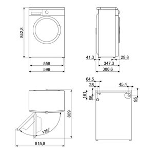 Lave-linge 4 kg SLIM LBW40CIT Blanc classe D 1000 tr/min (59,6x38,86x84,28cm) - Product Image 2