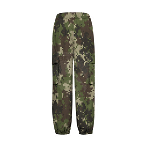 กางเกงคาร์โก้เอวสูงของผู้ชายผ้าฝ้าย100% ทรงหลวม & น้ำหนักเบามีกระเป๋าหลายกระเป๋าสไตล์ลำลองซักเบางาน OEM ตามสั่ง - Product Image 2